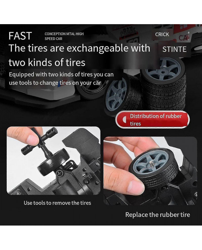 Ae86 1/16 Rc Drift Car haute vitesse télécommande Drift Car pour enfants et adultes, 100% neuf