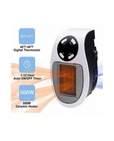 2pices 500 watts chauffage soufflant ceramique mini chauffage soufflant chauffage dappoint conomique portable [...]