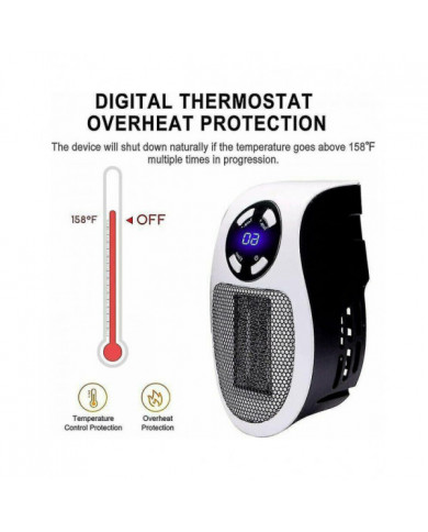 2pices 500 watts chauffage soufflant ceramique mini chauffage soufflant chauffage dappoint conomique portable [...]