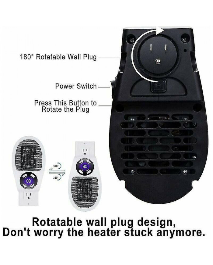 2pices 500 watts chauffage soufflant ceramique mini chauffage soufflant chauffage dappoint conomique portable [...]