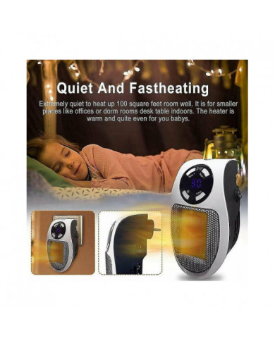 2pices 500 watts chauffage soufflant ceramique mini chauffage soufflant chauffage dappoint conomique portable [...]