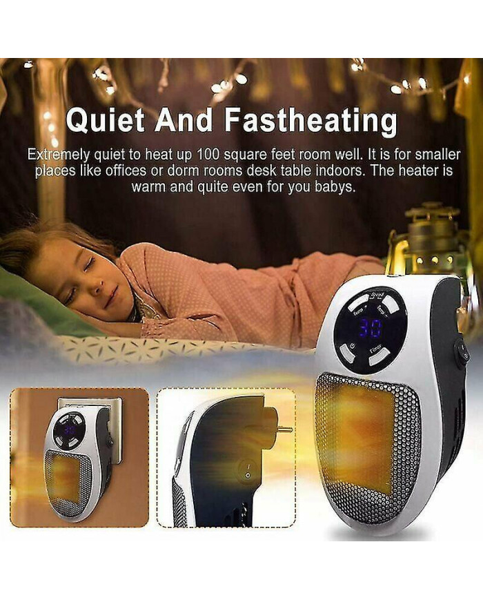 2pices 500 watts chauffage soufflant ceramique mini chauffage soufflant chauffage dappoint conomique portable [...]