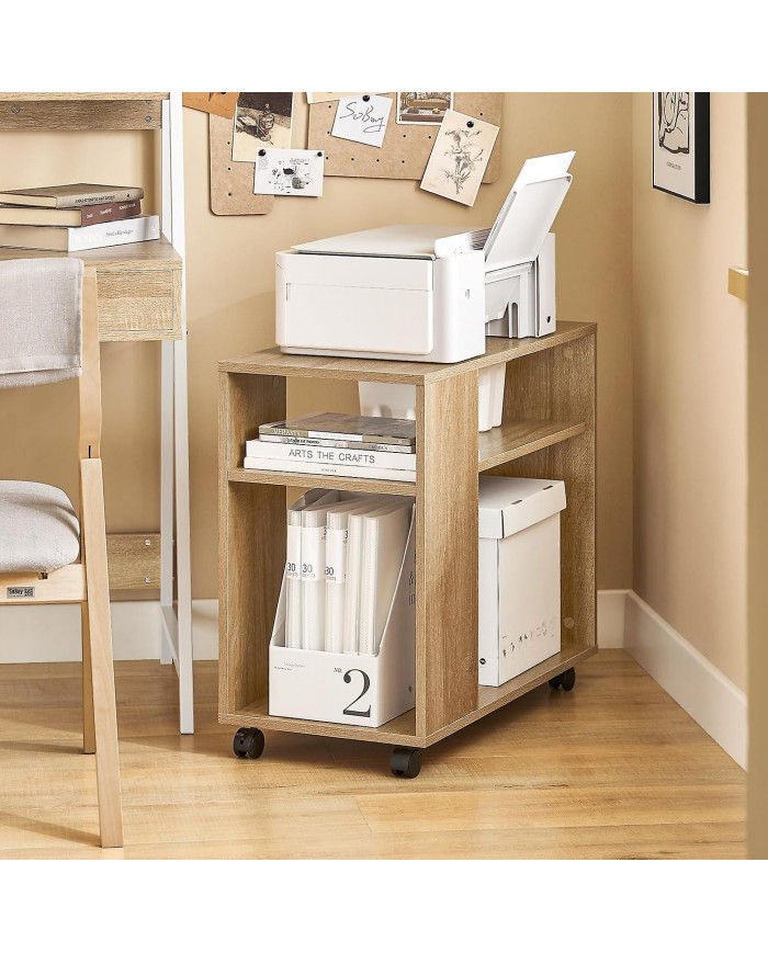 SoBuy Table de nuit avec étagères de rangement, FBT34-N