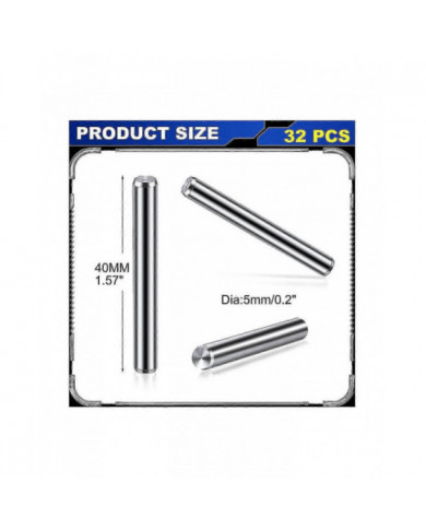 32 pièces 5 mm x 40 mm supports d’étagère chevilles étagères goujons goupilles en acier inoxydable étagère [...]
