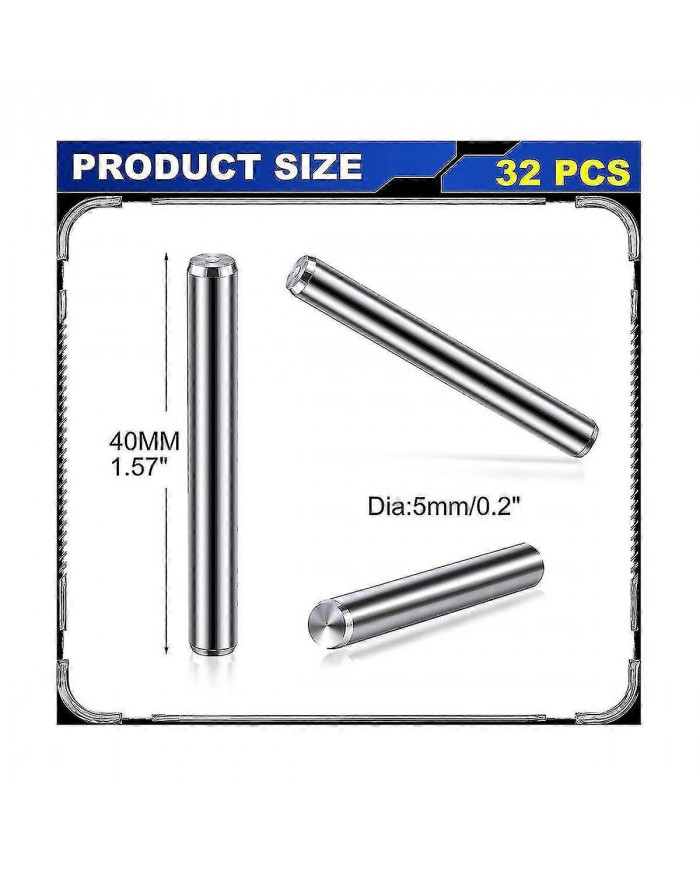 32 pièces 5 mm x 40 mm supports d’étagère chevilles étagères goujons goupilles en acier inoxydable étagère [...]