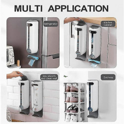 Plastic Bag Holder Wall Grocery Bag Holder and Dispenser for Plastic Bags Home Kitchen Shopping Bags Carrier, White