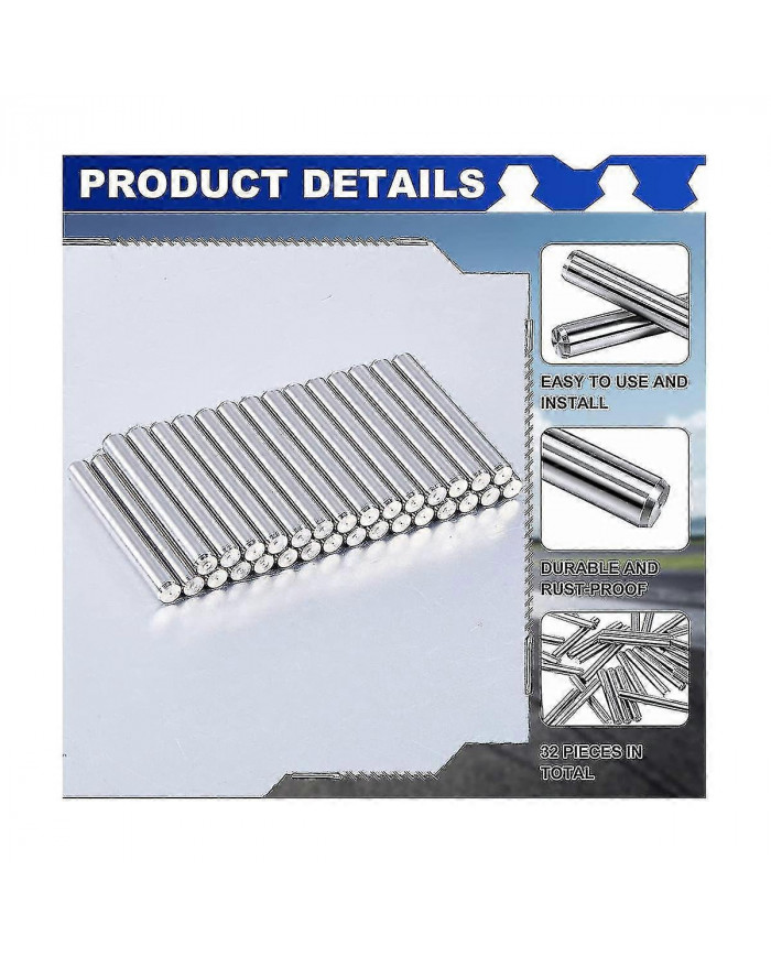 32 pièces 5 mm x 40 mm supports d’étagère chevilles étagères goujons goupilles en acier inoxydable étagère [...]