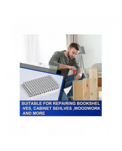 32 pièces 5 mm x 40 mm supports d’étagère chevilles étagères goujons goupilles en acier inoxydable étagère [...]