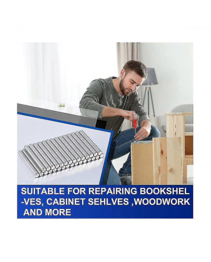 32 pièces 5 mm x 40 mm supports d’étagère chevilles étagères goujons goupilles en acier inoxydable étagère [...]