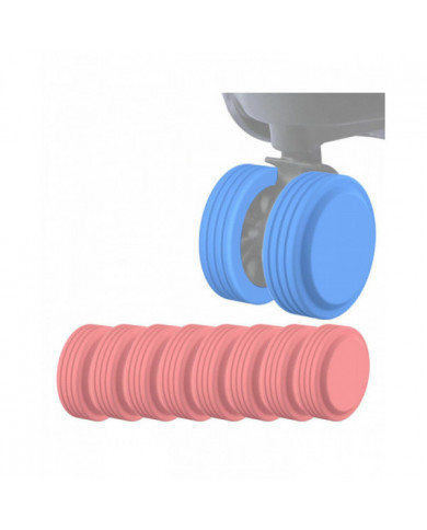 8pcs Wheels Protector Guard Cover Luggage Suitcase Chair Wheels Caster Cover Black