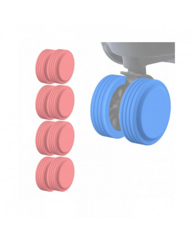 8pcs Wheels Protector Guard Cover Luggage Suitcase Chair Wheels Caster Cover Black