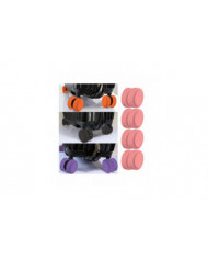 8pcs Wheels Protector Guard Cover Luggage Suitcase Chair Wheels Caster Cover Black