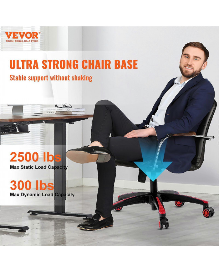 Remplacement de la base de la chaise de bureau, 28", 2500 lb charge statique, avec 5 roulettes et pieds renforcés, [...]