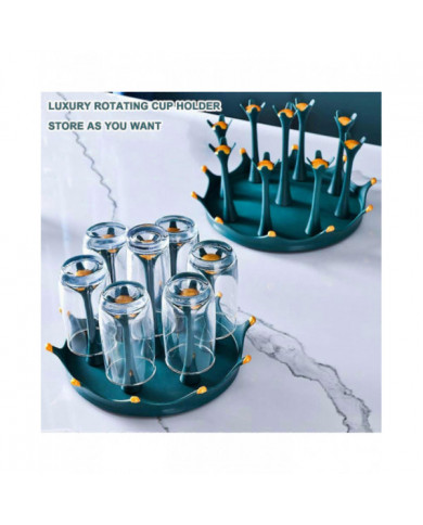 Water Mug Drainer Bottle Holder Pp Rotary Protective Hooks For Home Kitchen Portable Table Organizer Stylish Cup Rack