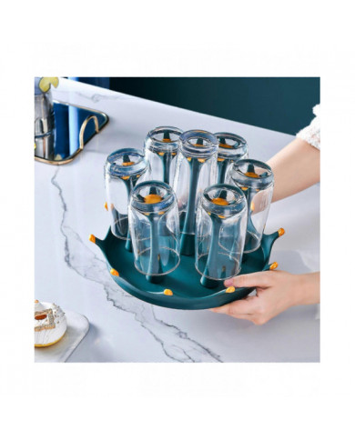 Water Mug Drainer Bottle Holder Pp Rotary Protective Hooks For Home Kitchen Portable Table Organizer Stylish Cup Rack