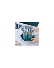 Water Mug Drainer Bottle Holder Pp Rotary Protective Hooks For Home Kitchen Portable Table Organizer Stylish Cup Rack