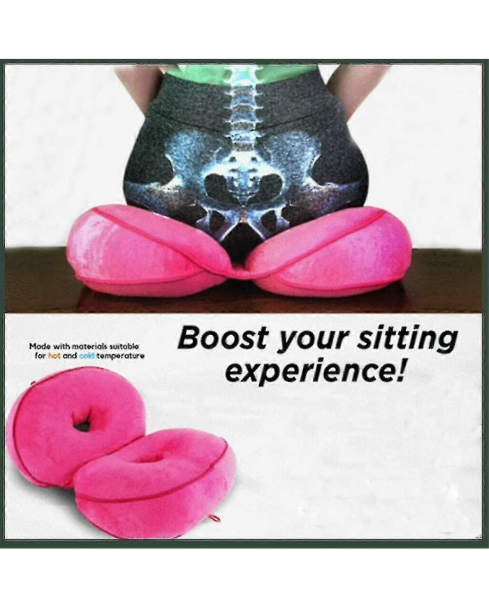 Coussin de siège orthopédique pour la sciatique - soulagement de la douleur à la hanche, rose