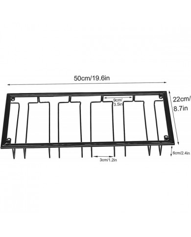 Porte-verres à vin - Support de verre à vin à pied sous l’armoire pour bar
