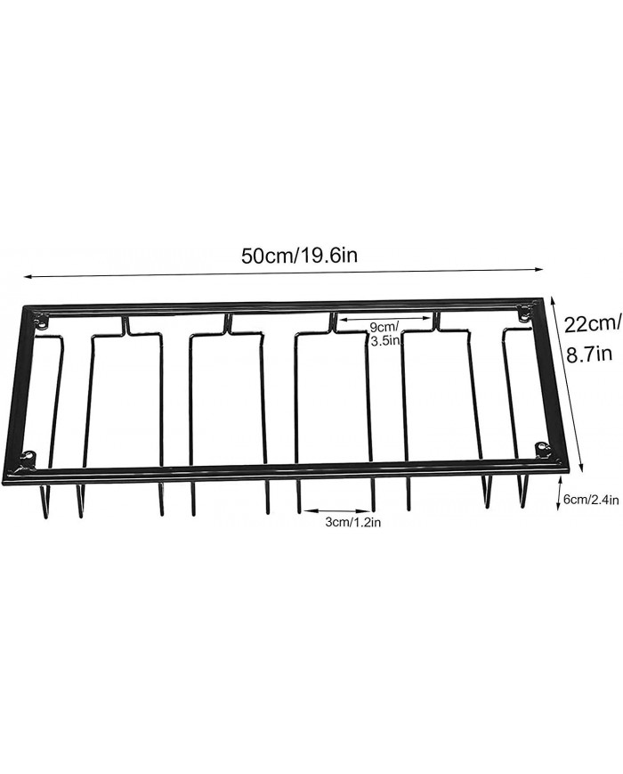 Porte-verres à vin - Support de verre à vin à pied sous l’armoire pour bar