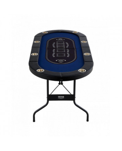 Table de poker pliable pour 8 joueurs, table de poker Blackjack Texas Holdem avec rails rembourrés et porte- [...]