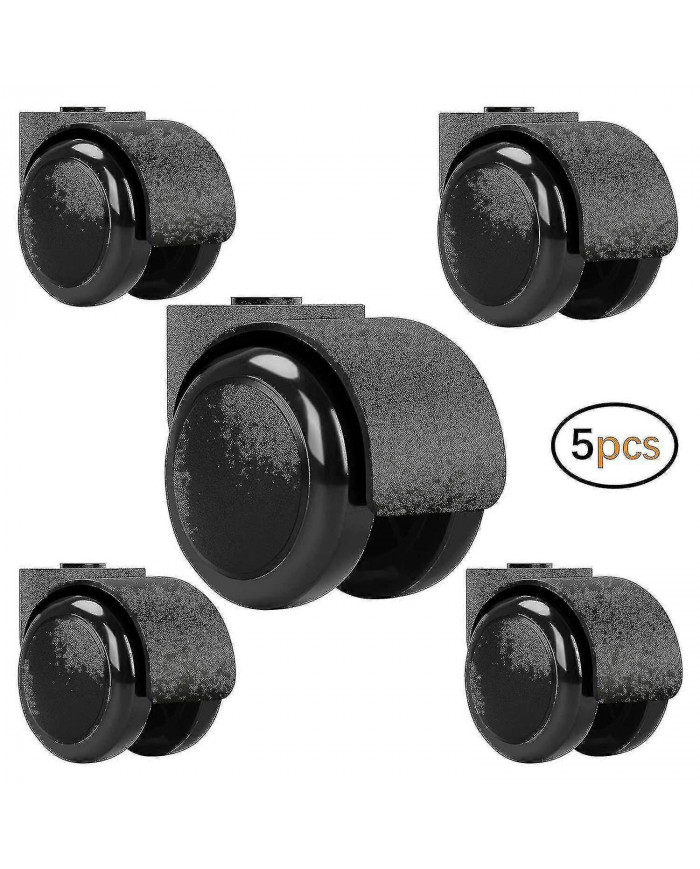Roulette silencieuse sans tige noire de 2 pouces, roulettes de chaise de bureau, roulettes de chaise de [...]