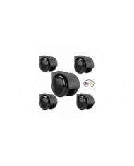 Roulette silencieuse sans tige noire de 2 pouces, roulettes de chaise de bureau, roulettes de chaise de [...]