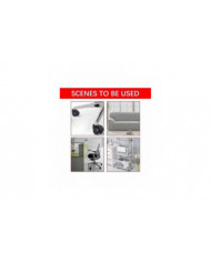 Roulette silencieuse sans tige noire de 2 pouces, roulettes de chaise de bureau, roulettes de chaise de [...]