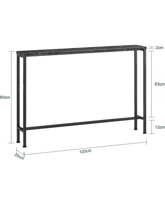 SoBuy Console Table d’entrée Table d’appoint Table de canapé de salon, FSB19-XL-SCH