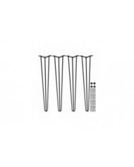 4 pieds en épingle à cheveux Ensemble de pieds en épingle à cheveux pour meuble Bureau Table 28" en acier au carbone