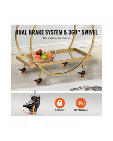 Roues pivotantes, 2 pouces, ensemble de 4, capacité de charge de 110 lb, roulettes pivotantes sans bruit pour [...]