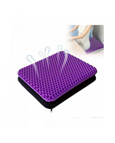 Orthopaedic Gel Seat Cushion, Sciatica Tailbone Pain Relief, Honeycomb Coccyx Cushion with Cloth Cover, for Home Office
