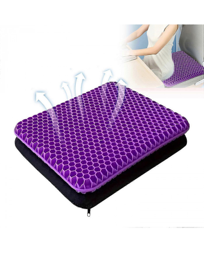 Orthopaedic Gel Seat Cushion, Sciatica Tailbone Pain Relief, Honeycomb Coccyx Cushion with Cloth Cover, for Home Office