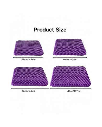 Orthopaedic Gel Seat Cushion, Sciatica Tailbone Pain Relief, Honeycomb Coccyx Cushion with Cloth Cover, for Home Office