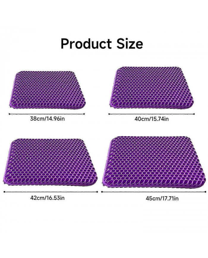 Orthopaedic Gel Seat Cushion, Sciatica Tailbone Pain Relief, Honeycomb Coccyx Cushion with Cloth Cover, for Home Office