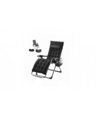 Chaise Zero Gravity, 26 pouces, chaise anti-gravité réglable avec coussin, appui-tête, repose-pieds et porte- [...]