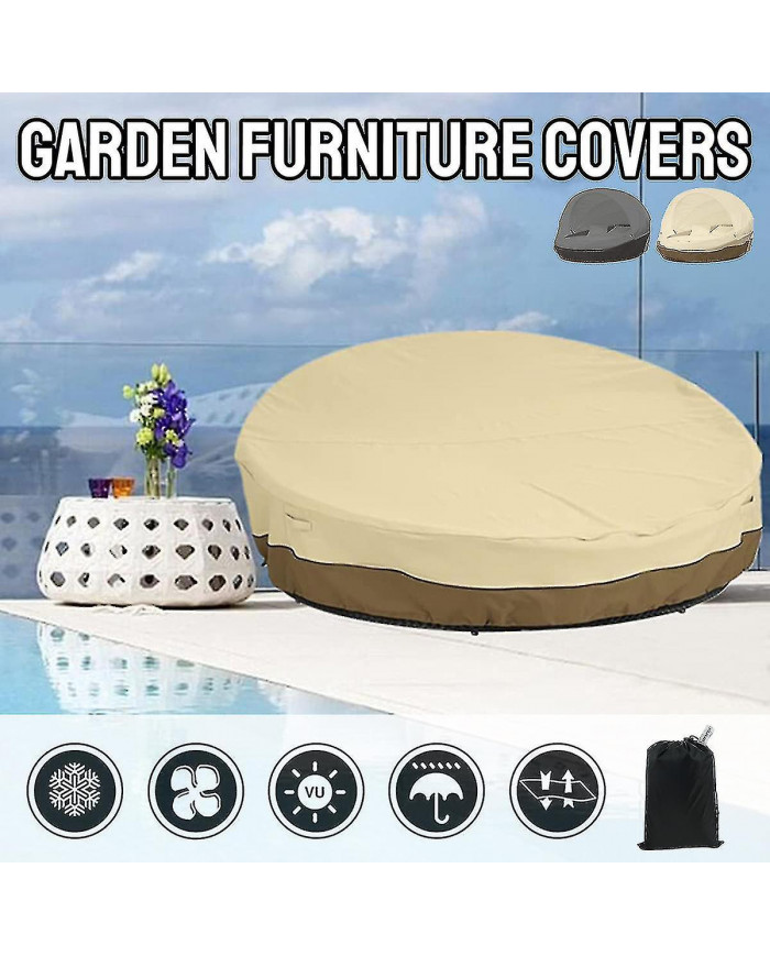 Outdoor Daybed Cover, Patio Daybed Cover Waterproof Dustproof Garden Patio Outdoor Daybed Furniture Cover Round [...]