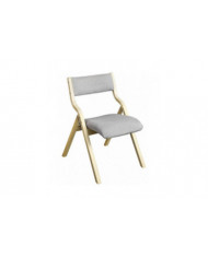 SoBuy en bois rembourré dinant la chaise pliante, gris, FST40-HG