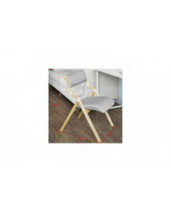 SoBuy en bois rembourré dinant la chaise pliante, gris, FST40-HG