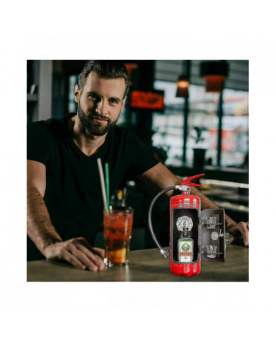 2024 Fire Extinguisher Mini Bar Wine Box, Novelty Liquor Wine Cabinet Storage Boxes Fireman Men's Gifts Home Decoration