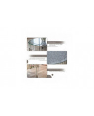 Grande table basse ronde moderne en miroir biseauté Bling Crushed Diamond End Table