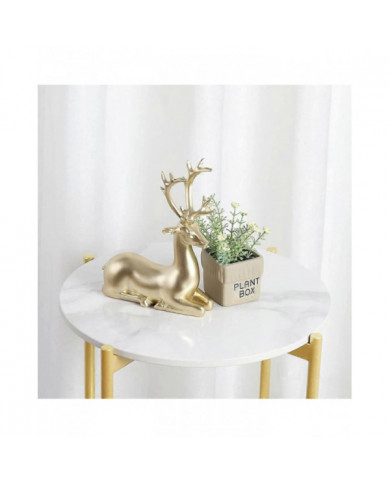 Table basse en marbre à 2 niveaux Table basse de style nordique blanc élégant rond