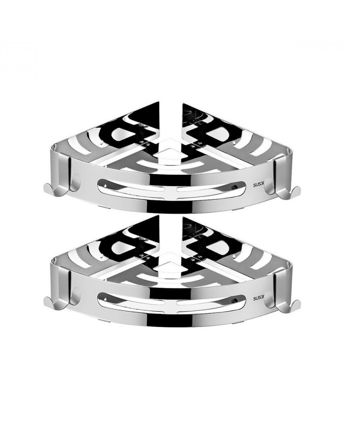 Corner Shelf 304 Acier inoxydable Douche Rack de rangement Aluminium Shampooing Holder Wall Mounted Organizer