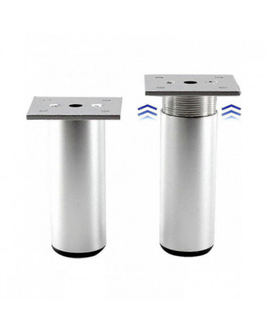 4pcs Pieds de meubles réglables, pieds de table en métal 200 mm Matt Sliver Alliage d’aluminium Canapé rond Pieds [...]