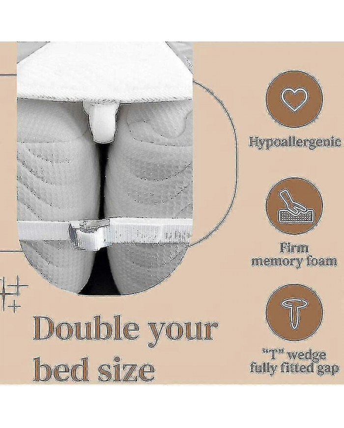 Mattress Connector For Twin Beds To King Size | Includes Mattress Strap