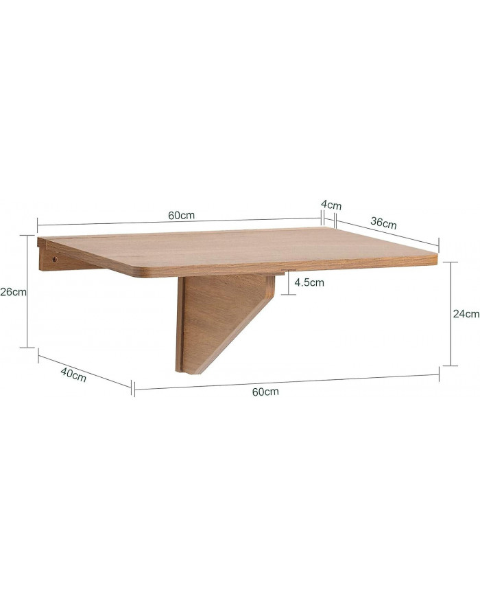 SoBuy Table murale pliante à feuilles tombantes, FWT03-PF