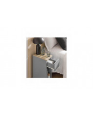 SoBuy Table de chevet Table de chevet Table d’Appoint Table Table Gris & Naturel, FBT111-HG