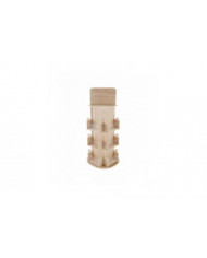 Présentoir rotatif,Présentoir d’autocollants rotatif,Présentoir de carte de vœux en bois,Couleur du bois