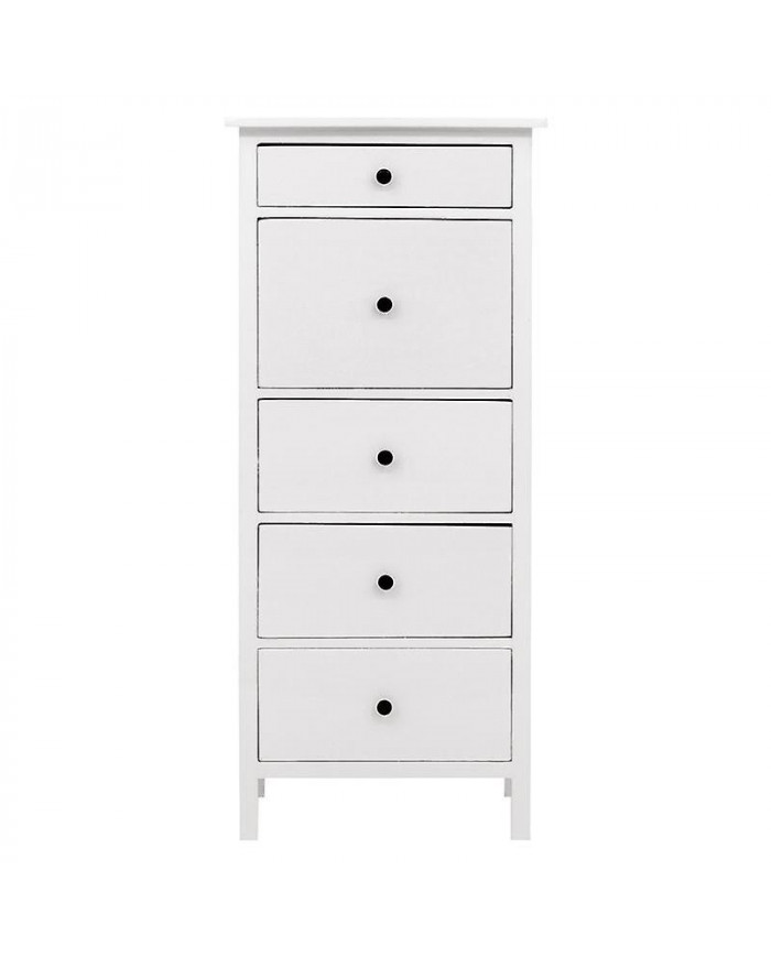 1/10 Bjd Ob11 Miniature Meubles Mini Modèle Commode à Cinq Tiroirs Accessoires Blanc