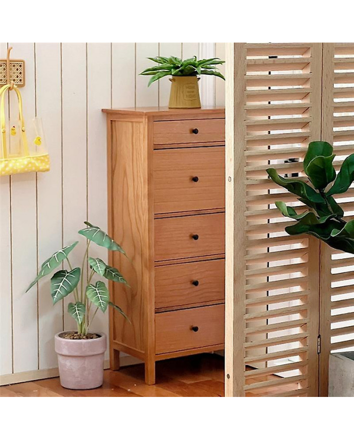 1/10 Bjd Ob11 Miniature Meubles Mini Modèle Commode à Cinq Tiroirs Accessoires Blanc