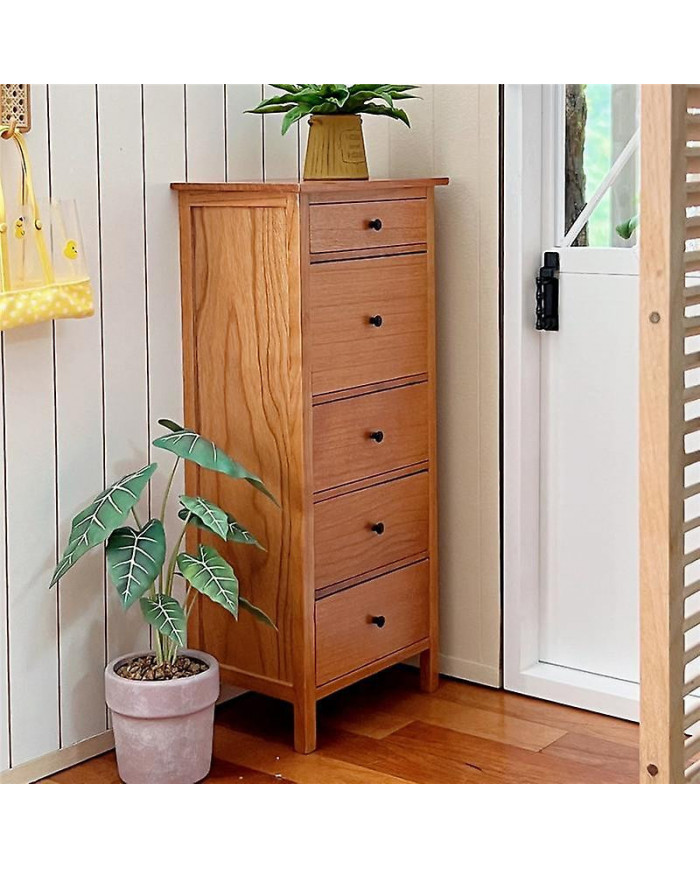 1/10 Bjd Ob11 Miniature Meubles Mini Modèle Commode à Cinq Tiroirs Accessoires Blanc